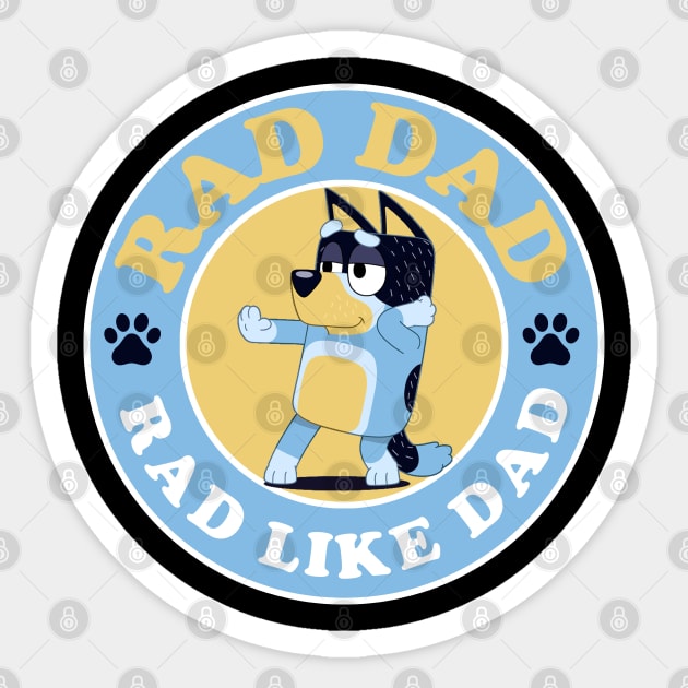 RAD. Daddy Sticker by Paintgolden